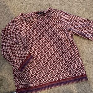 Dalia long sleeve patterned top